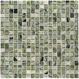 Bonaparte Каменная мозаика Monaco-15 Slim Pol Зеленая Полированная 30,5х30,5 (1,5х1,5) см