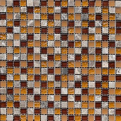 Bertini Mosaic Мозаика Миксы из стекла Dark red-gold-imperador mix Мозаика 1,5х1,5 сетка 30,5х30,5