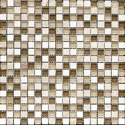 Bertini Mosaic Мозаика Миксы из стекла Dark olive mix Мозаика 1,5х1,5 сетка 30,5х30,5