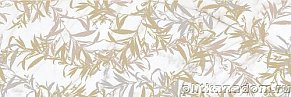 Allmarble Wall Golden White Satin Decoro Foliage M8T0 Керамическая плитка 80x120 см