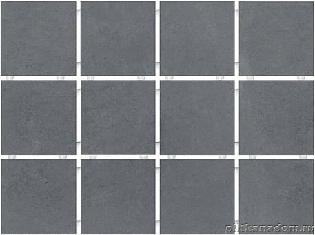 Керама Марацци Амальфи 1290H серый темный Настенная плитка 9,8х9,8 (полотно 29,8х39,8 из 12 частей) см