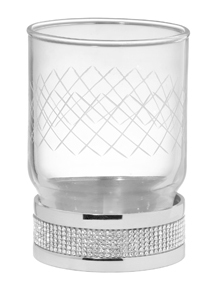 Boheme Royal Crystal 10931-CR Настольный стакан, хром с прозрачными кристаллами
