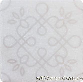 Травертин Marble White Motif 1 Декор мрамор 10х10