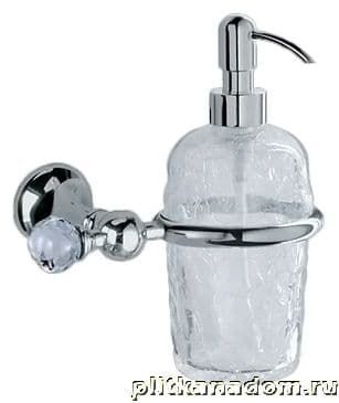 Bagno&Associati Folie FO129. 51 Дозатор для жидкого мыла настенный ,craqule стекло, Swarovski-хром