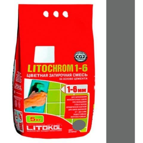 Litokol Затирочная смесь Litochrom 1-6 С.10 серый алюм.мешок 5 кг