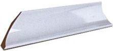 Керами Универсальный декоративный элемент Уголок, срез широкий белый (монохром) 20х5,5 см