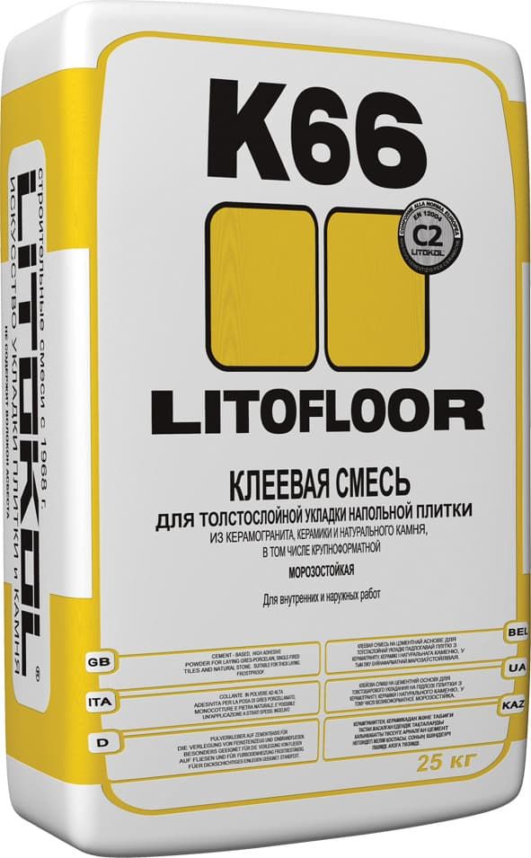 Litofloor K66 Сухая клеевая смесь 25kg