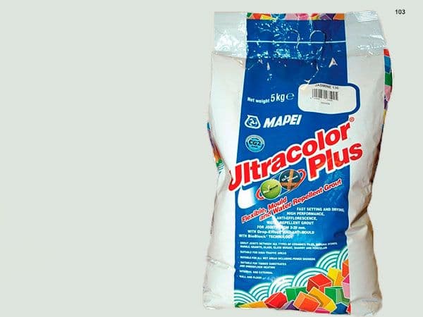 Mapei Ultracolor Plus № 103 затирочная смесь (Белая луна) 5 кг