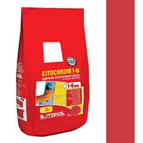 Litokol Затирочная смесь Litochrom 1-6 C.630 красный чили алюм.мешок 2 кг