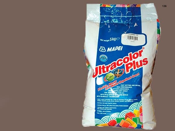 Mapei Ultracolor Plus №  136 затирочная смесь (Гончарная глина) 2 кг