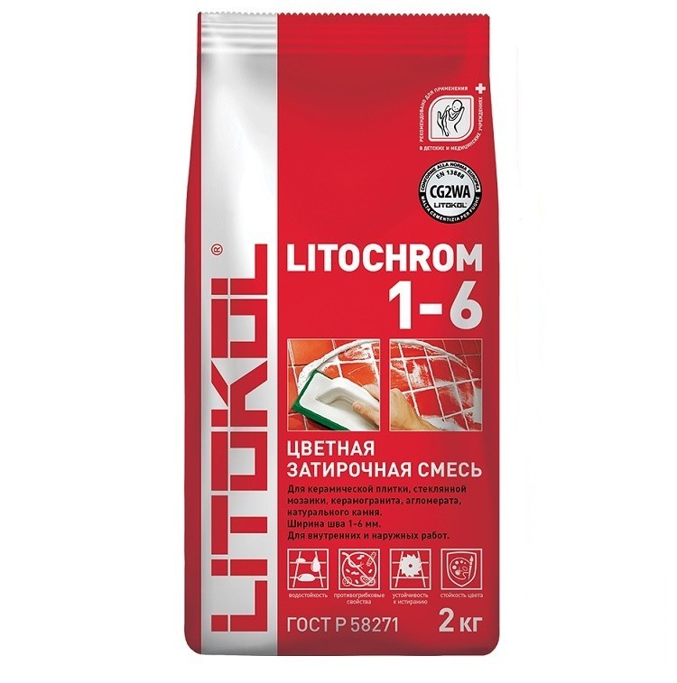 Litokol Затирочная смесь Litochrom 1-6 LUXURY С.60 бежевый/багама.мешок 2 кг