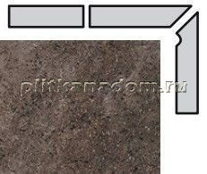 Interbau Abell 272 Серый Матовый Плинтус флорентийский Правый 8x31 см
