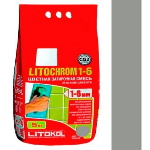 Litokol Затирочная смесь Litochrom 1-6 С.30 жемчужно-серый алюм.мешок 5 кг
