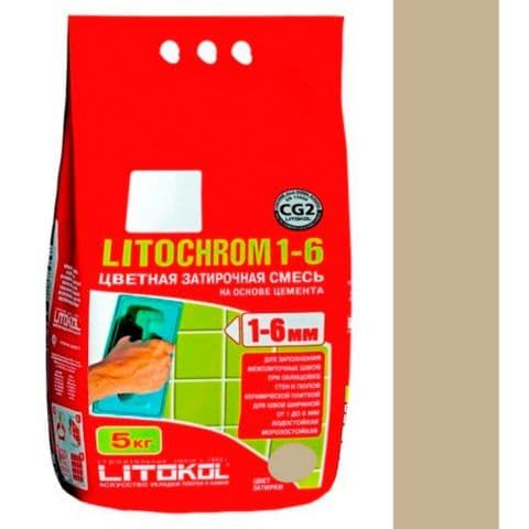 Litokol Затирочная смесь Litochrom 1-6 С.60 бежевый багама алюм.мешок 5 кг