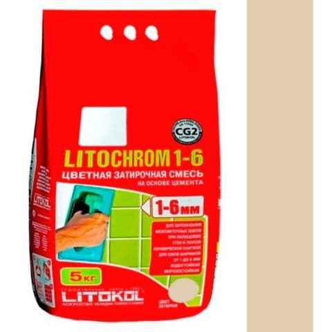Litokol Затирочная смесь Litochrom 1-6 С.130 песочный алюм.мешок 5 кг