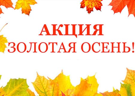 Акция! Золотая осень, скидка 5%