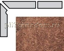 Interbau Abell 271 Коричневый Матовый Плинтус флорентийский Левый 8x31 см