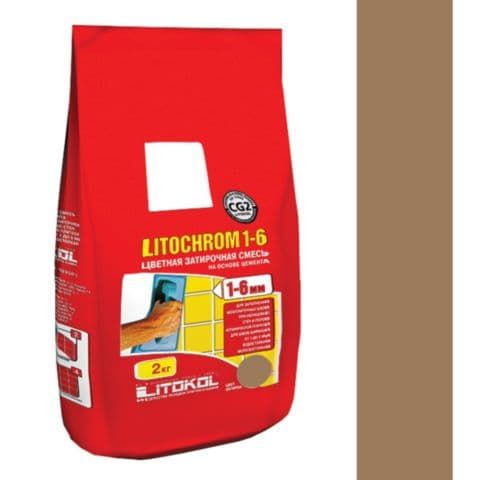 Litokol Затирочная смесь Litochrom 1-6 С.140 светло-коричневый алюм.мешок 2 кг