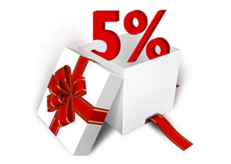 Акция! Доп 5% при покупке от 20 м2.