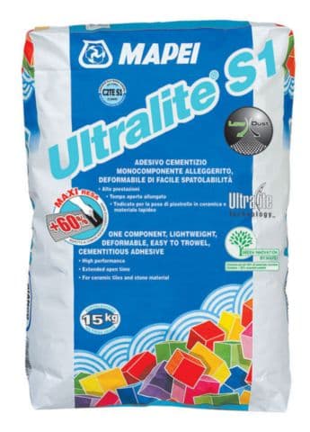 Mapei Ultralite S1 серый Клей плиточный 15 кг