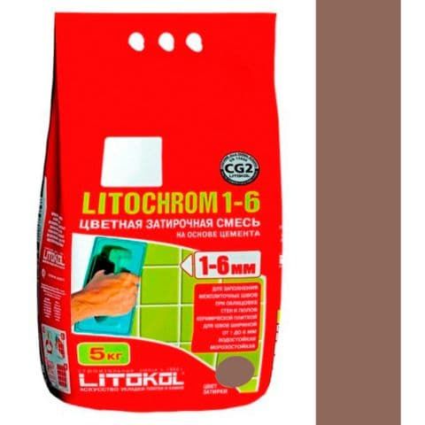 Litokol Затирочная смесь Litochrom 1-6 С.90 красно-коричневый-терракота алюм.мешок 5 кг
