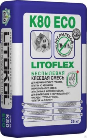 Litokol Litoflex К80 ECO Высокоэластичная клеевая смесь 5 кг
