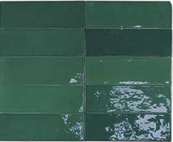 DNA tiles Safi 122102 Emerald Зеленая Глазурованная Настенная плитка 5,2х16 см