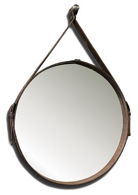 Creto Bergen Зеркало D710 (Зеркало в кожаном обрамлении, фурнитура в комплекте), 10-D710