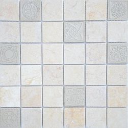 Caramelle Art Stone Travertino Silver Мозаика матовая 30х30x0,8 (4,8x4,8) см