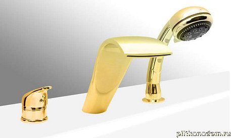 AquaDesign Cobra Смеситель на борт ванны, золото
