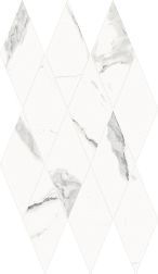 Italon Stellaris Statuario White Diamond Lux Белая Глянцевая Мозаика 28х48 см