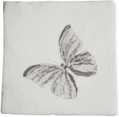 Cevica Provenza Dec. Butterfly Gris (Blanco) Декор 13х13