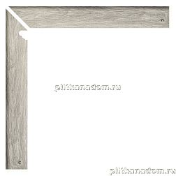 APE Ceramicas Oregon Zanquin Fior. Izq. Gris Угловой элемент 8х60 см