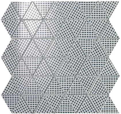 Fap Ceramiche Pat Deco Blue Triangolo Mosaico Мозаика 30,5x30,5 см