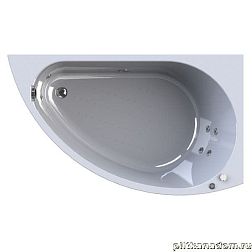 Wachter Bergamo Гидромассажная ванна 168х100 правосторонняя,  фронтальная панель, каркас, слив-перелив, система гидромассажа (6 джет белые)