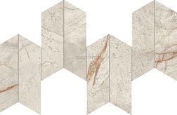 Atlas Concorde Marvel Diva White Everest Chevron Velvet Серая Сатинированная Мозаика 17,5х46,3 см
