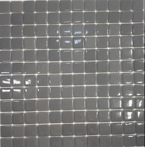 Gidrostroy Стеклянная мозаика QN-021 Серая Глянцевая 31,7x31,7 (2,5х2,5) см