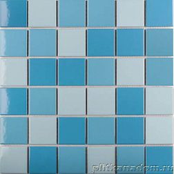 Starmosaic Homework Light Blue Mix Glossy (WB43388) Голубая Глянцевая Мозаика 30,6х30,6 (4,8х4,8)