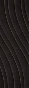 Paradyz Glitter Mood Nero C Structure Черная Матовая Структурированная Настенная плитка 29,8x89,8 см