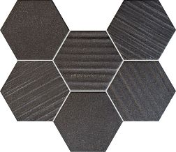 Tubadzin Horizon Hex Black Мозаика 28,9х22,1 см