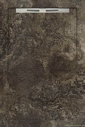 Aquanit Slope Душевой поддон из керамогранита, цвет Fossil Kahve, 80x120