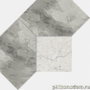 Italon Charme Extra Silver Полигон Lux Мозаика 21х28,5 см