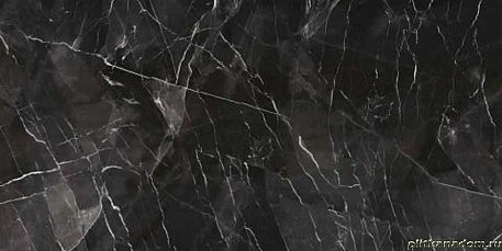 Kutahya Black Calacatta Kristal Rectified Parlak Nano Черный Полированный Керамогранит 120x240
