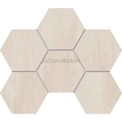 Estima Soft Wood SF01 Hexagon Nordic Белая Матовая Мозаика 25x28,5 см