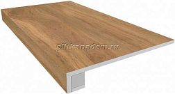 Ametis Selection SI02 Eucalyptus Коричневая Неполированная + Подступенок (14,5x120) Ступень 33х120 см