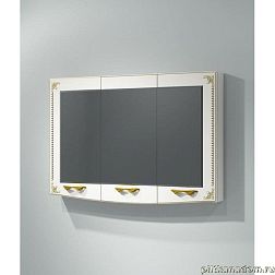 Какса-А Классик-Д Шкаф зеркальный 105, белый с золотом