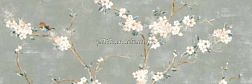 Ragno Mixed RA1N Verde Decoro Fiori di Pesco A Rett Керамогранит 40x120 см