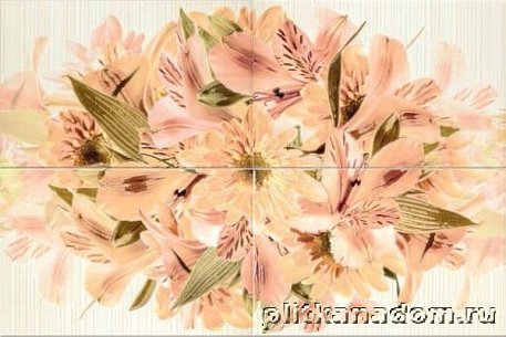 Opoczno Calipso O-CAL- WPD304 Kream Flower Панно 60x90 (из 4-х штук)