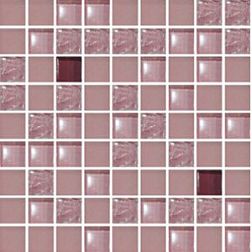 Росмозаика Мозаика стеклянная № 2084 Микс розовый-розовый матовый-розовый колотый-красно-коричневый Мозаика 30х30 (1,5х1,5) см