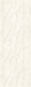 Eurotile Marbelia 663 Рельеф Волна Бежевая Глянцевая Настенная плитка 29,5х89,5 см